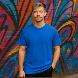 Remera Azul Electrico Comic Classic — Oversize